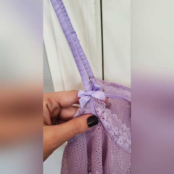 Savage fenty lacy not racy crop cami purple lavender small euc - Picture 2 of 8